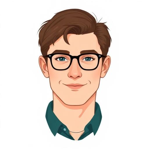Illustrerat porträtt av Nils Ekstrand, Redaktör, TVfotboll.se